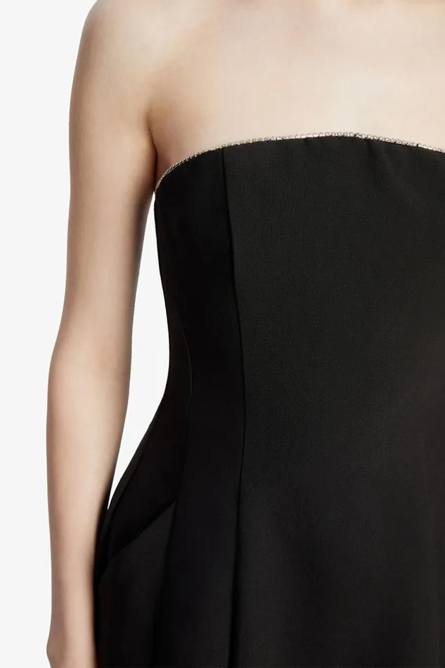 Women Bardot Party Dresses Karoline Trim Hourglass Dress In Black Black Women Bardot Party Dresses Karoline Trim Hourglass Dress In Black Black