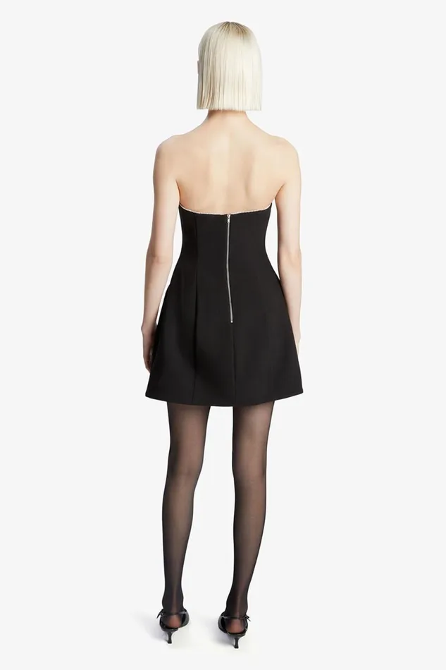Women Bardot Party Dresses Karoline Trim Hourglass Dress In Black Black Women Bardot Party Dresses Karoline Trim Hourglass Dress In Black Black