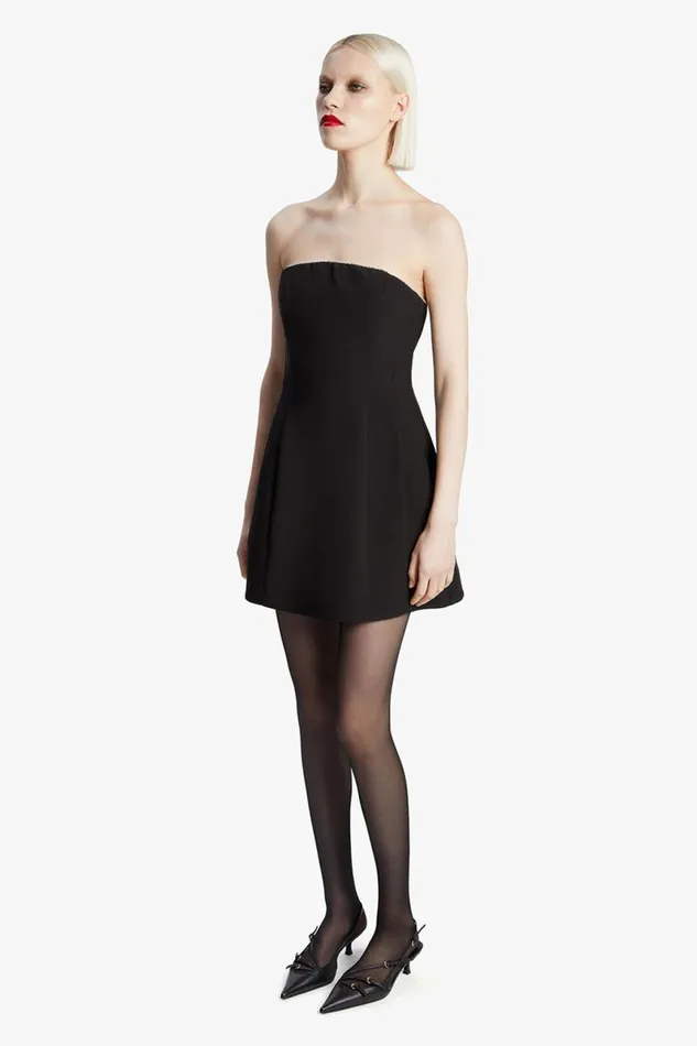 Women Bardot Party Dresses Karoline Trim Hourglass Dress In Black Black Women Bardot Party Dresses Karoline Trim Hourglass Dress In Black Black