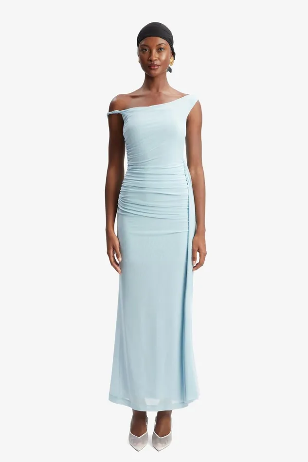 Women Bardot Party Dresses Layana Asym Maxi Dress In Light Blue Light Blue Women Bardot Party Dresses Layana Asym Maxi Dress In Light Blue Light Blue