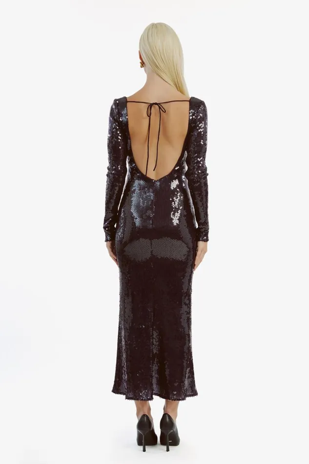 Women Bardot Party Dresses Verona Sequin Maxi Dress In Purple Purple Women Bardot Party Dresses Verona Sequin Maxi Dress In Purple Purple
