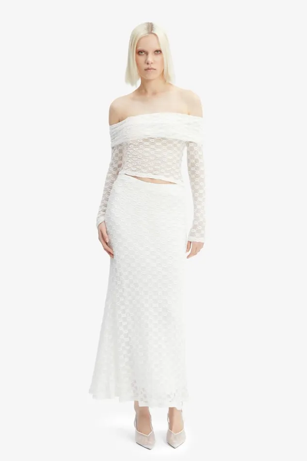 Women Bardot Party Tops Adoni Off The Shoulder Top In Orchid White Orchid White Women Bardot Party Tops Adoni Off The Shoulder Top In Orchid White Orchid White