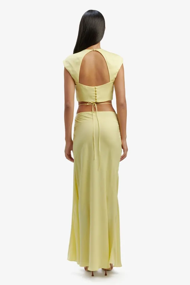 Women Bardot Party Tops Anya Satin Top In Canary Yellow Canary Yellow Women Bardot Party Tops Anya Satin Top In Canary Yellow Canary Yellow