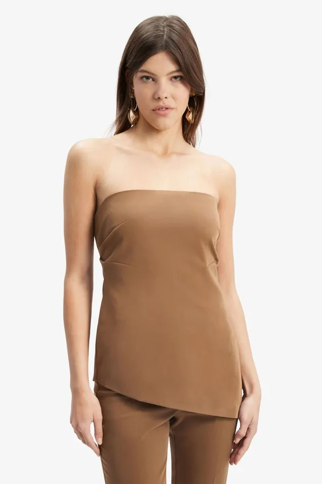 Women Bardot Party Tops Cosmos Strapless Top In Chocolate Chocolate Women Bardot Party Tops Cosmos Strapless Top In Chocolate Chocolate