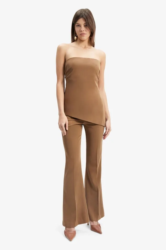 Women Bardot Party Tops Cosmos Strapless Top In Chocolate Chocolate Women Bardot Party Tops Cosmos Strapless Top In Chocolate Chocolate