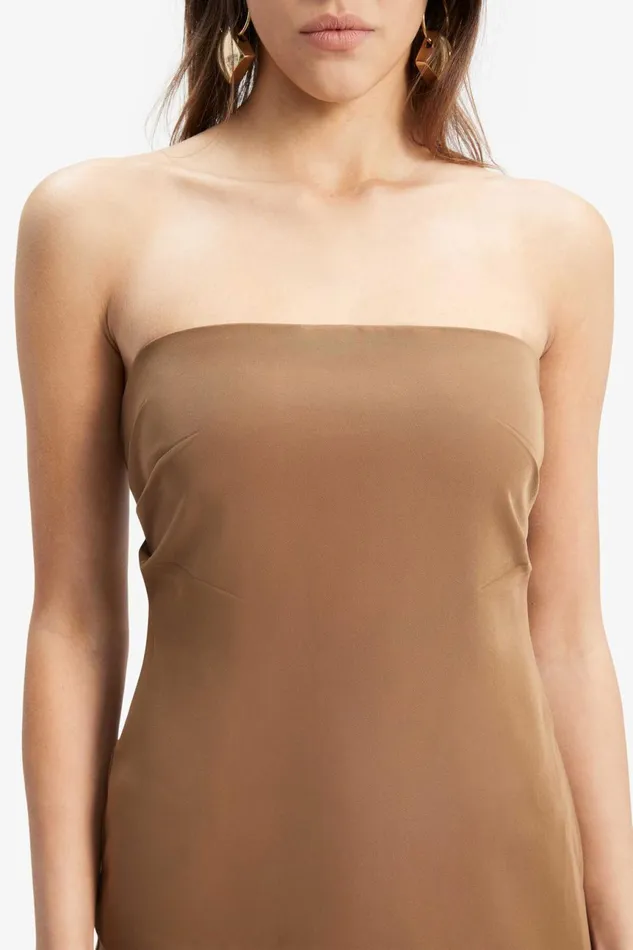 Women Bardot Party Tops Cosmos Strapless Top In Chocolate Chocolate Women Bardot Party Tops Cosmos Strapless Top In Chocolate Chocolate