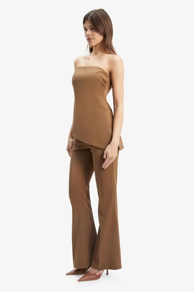 Women Bardot Party Tops Cosmos Strapless Top In Chocolate Chocolate Women Bardot Party Tops Cosmos Strapless Top In Chocolate Chocolate