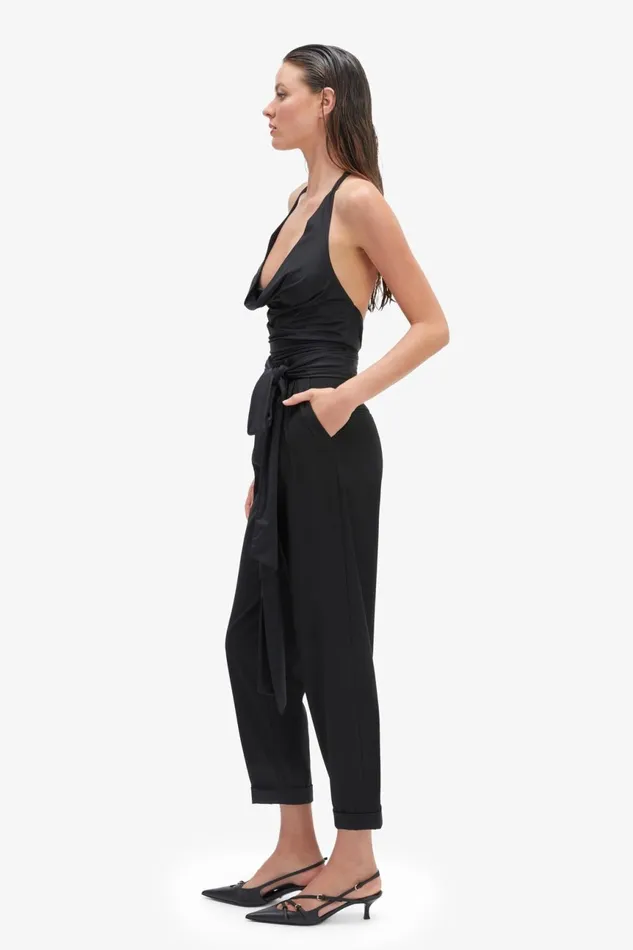 Women Bardot Party Tops Francine Cowl Neck Top In Black Black Women Bardot Party Tops Francine Cowl Neck Top In Black Black