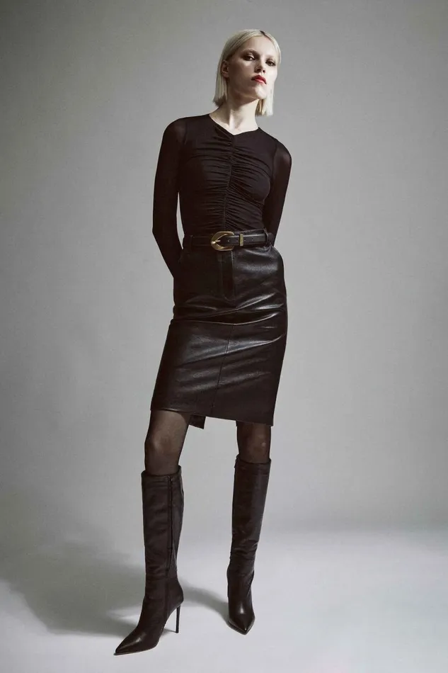 Women Bardot Party Tops Jaya Mesh Top In Black Black