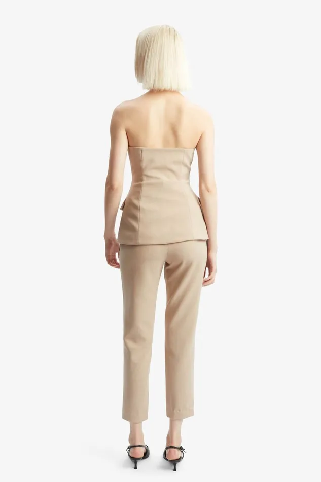 Women Bardot Party Tops Kylian Button Front Top In Tan Tan Women Bardot Party Tops Kylian Button Front Top In Tan Tan