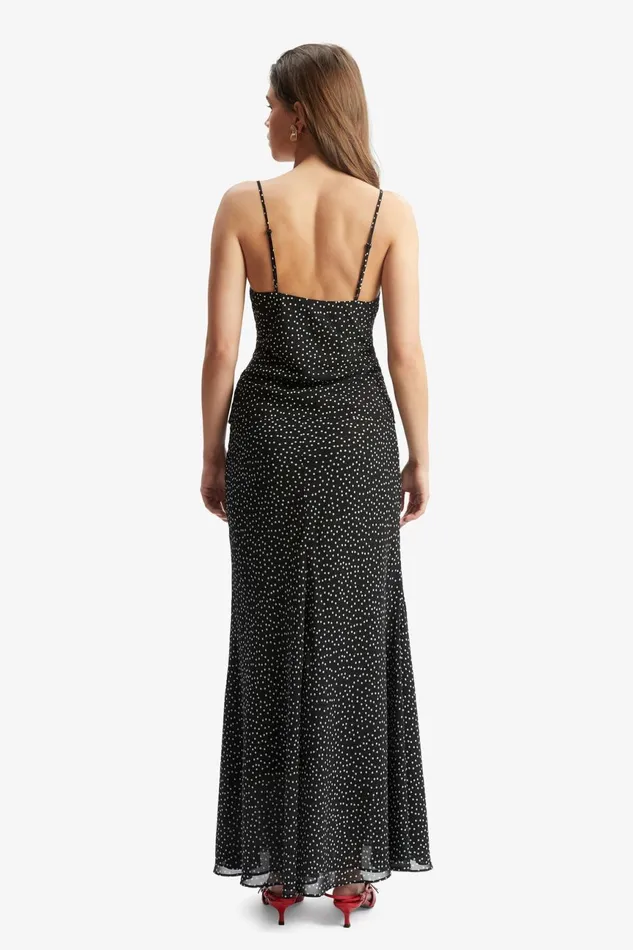 Women Bardot Party Tops Monroe Cowl Neck Spot Cami In Black Spot Black Spot Women Bardot Party Tops Monroe Cowl Neck Spot Cami In Black Spot Black Spot