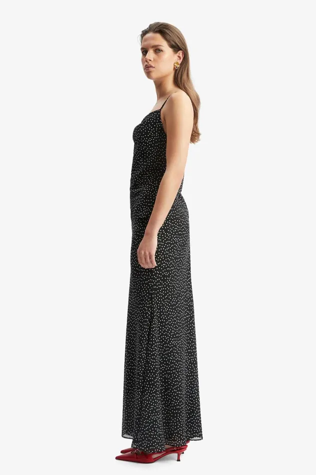 Women Bardot Party Tops Monroe Cowl Neck Spot Cami In Black Spot Black Spot Women Bardot Party Tops Monroe Cowl Neck Spot Cami In Black Spot Black Spot