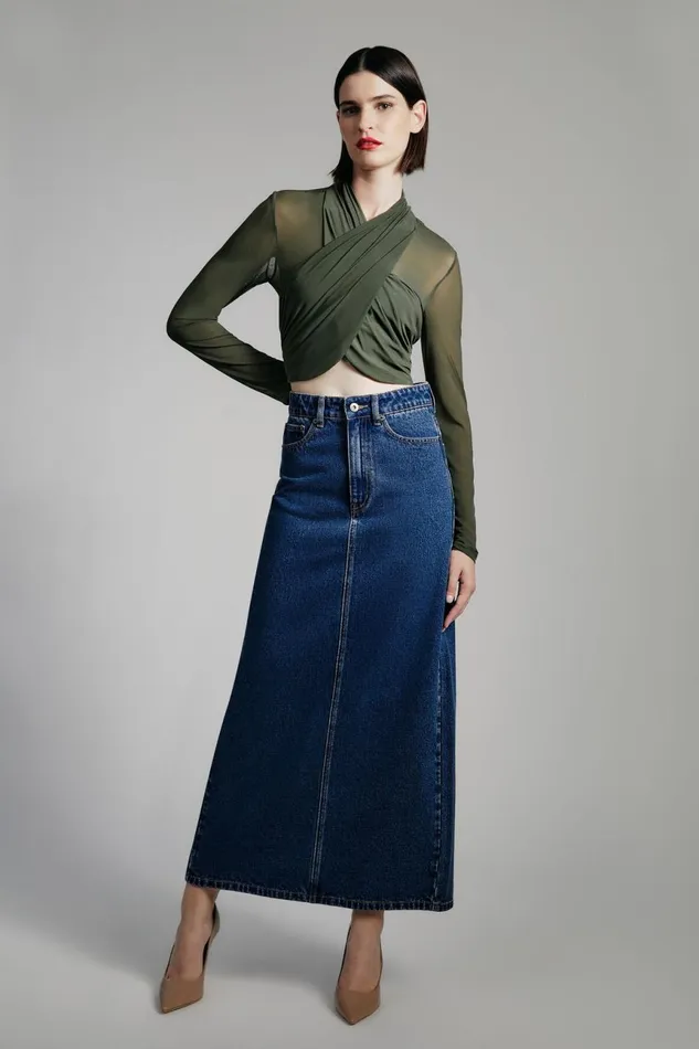 Women Bardot Shirts and Blouses Aliyah Top In Khaki Khaki
