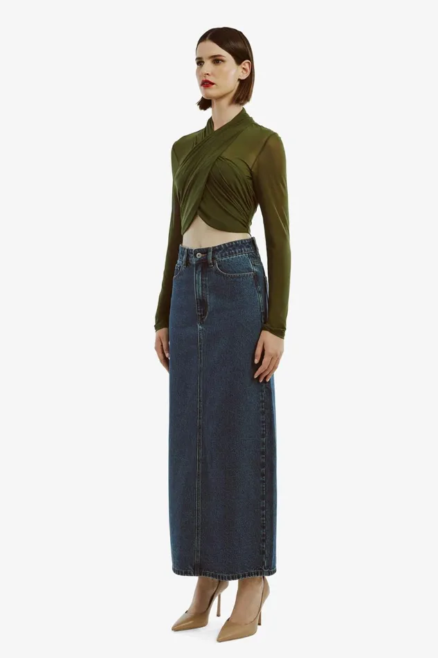 Women Bardot Shirts and Blouses Aliyah Top In Khaki Khaki