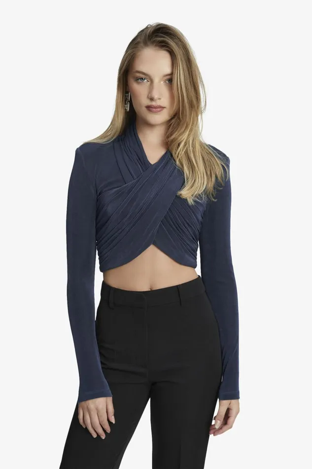 Women Bardot Shirts and Blouses Aliyah Top In Navy Navy Women Bardot Shirts and Blouses Aliyah Top In Navy Navy