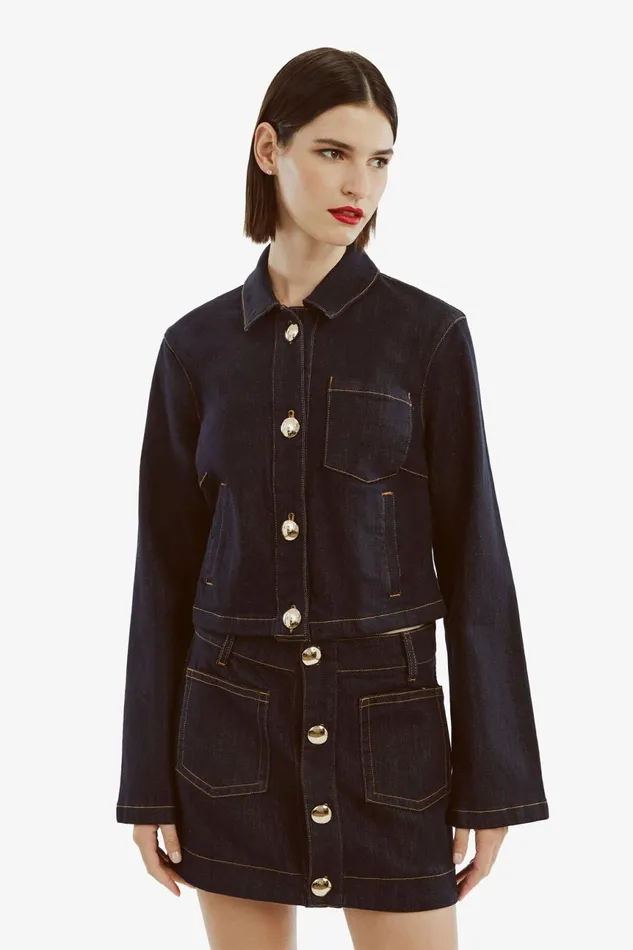 Women Bardot Shirts and Blouses Lorenzo Denim Shirt In Dark Dark Women Bardot Shirts and Blouses Lorenzo Denim Shirt In Dark Dark