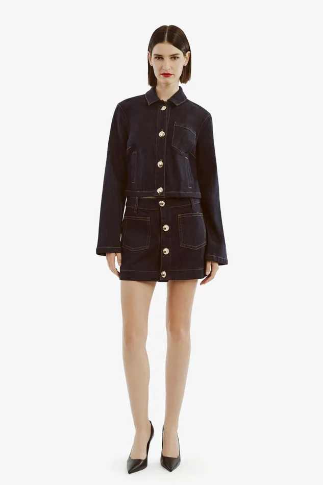 Women Bardot Shirts and Blouses Lorenzo Denim Shirt In Dark Dark Women Bardot Shirts and Blouses Lorenzo Denim Shirt In Dark Dark