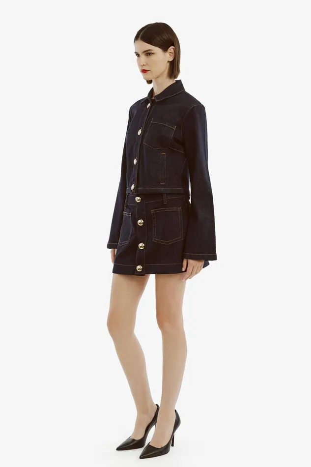 Women Bardot Shirts and Blouses Lorenzo Denim Shirt In Dark Dark Women Bardot Shirts and Blouses Lorenzo Denim Shirt In Dark Dark