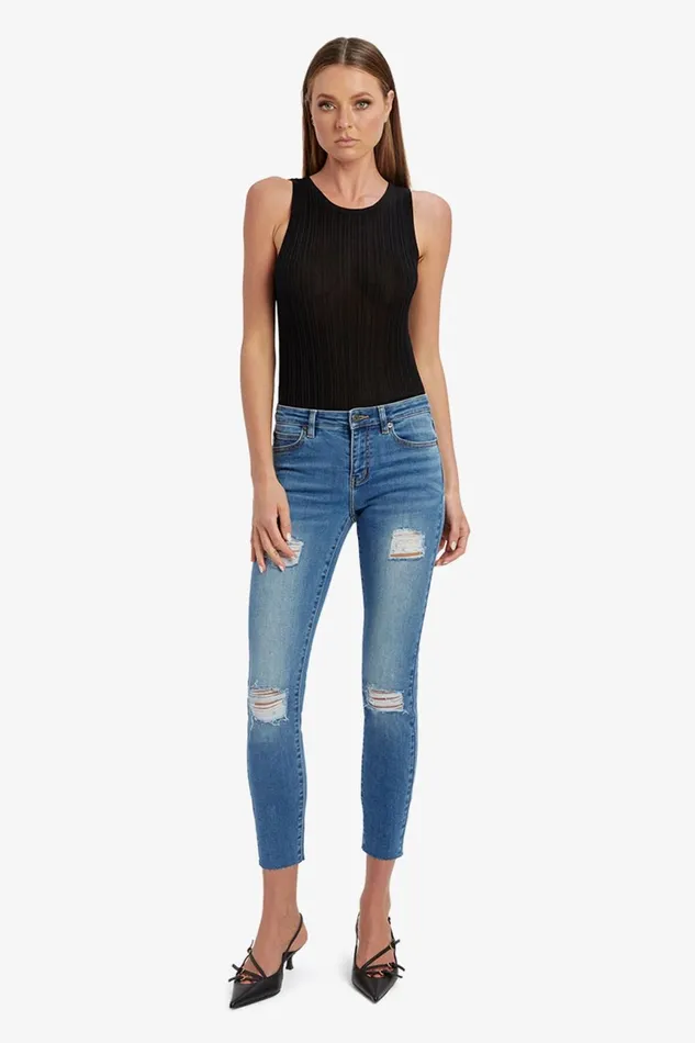 Women Bardot Skinny Jean Kate Trashed Hipster Jeans In Dark Vintage Dark Vintage Women Bardot Skinny Jean Kate Trashed Hipster Jeans In Dark Vintage Dark Vintage