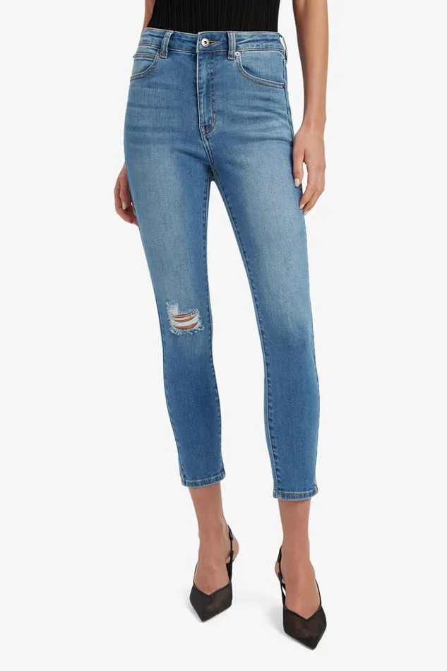 Women Bardot Skinny Jean Khloe Hi Crop Jeans In Dark Denim Dark Denim Women Bardot Skinny Jean Khloe Hi Crop Jeans In Dark Denim Dark Denim