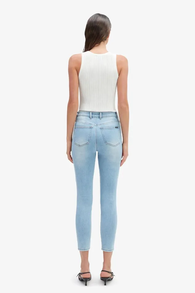 Women Bardot Skinny Jean Khloe Hi Crop Jeans In Mid Blue Mid Blue Women Bardot Skinny Jean Khloe Hi Crop Jeans In Mid Blue Mid Blue
