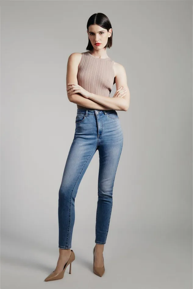 Women Bardot Skinny Jean Khloe Hi Jeans In Dark Denim Dark Denim
