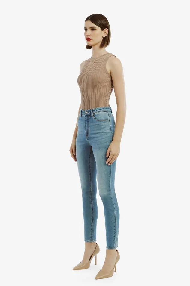 Women Bardot Skinny Jean Khloe Hi Jeans In Dark Denim Dark Denim Women Bardot Skinny Jean Khloe Hi Jeans In Dark Denim Dark Denim