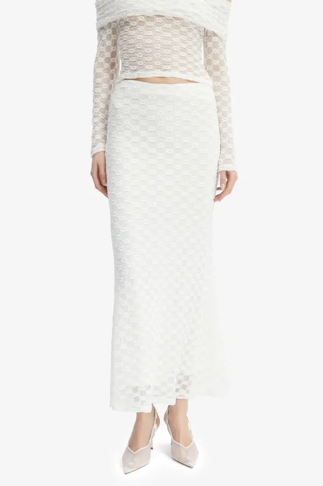 Women Bardot Skirts Adoni Mid Rise Maxi Skirt In Orchid White Orchid White Women Bardot Skirts Adoni Mid Rise Maxi Skirt In Orchid White Orchid White