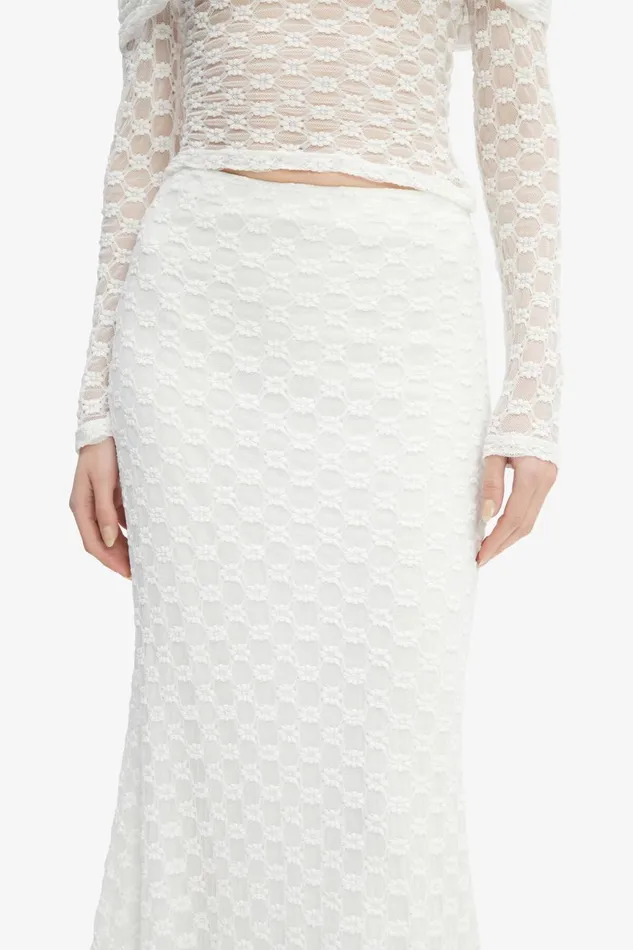 Women Bardot Skirts Adoni Mid Rise Maxi Skirt In Orchid White Orchid White Women Bardot Skirts Adoni Mid Rise Maxi Skirt In Orchid White Orchid White