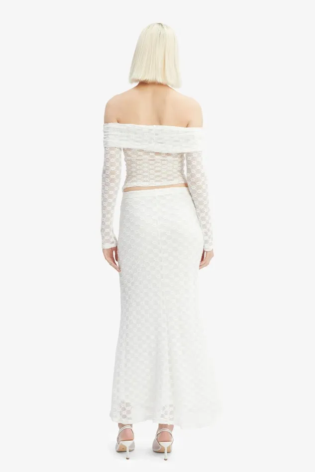 Women Bardot Skirts Adoni Mid Rise Maxi Skirt In Orchid White Orchid White Women Bardot Skirts Adoni Mid Rise Maxi Skirt In Orchid White Orchid White