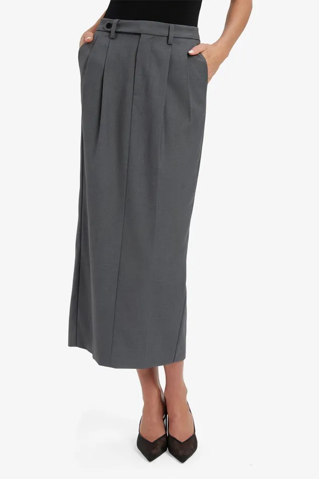 Women Bardot Skirts Amiah Mid Rise Maxi Skirt In Dark Grey Dark Grey Women Bardot Skirts Amiah Mid Rise Maxi Skirt In Dark Grey Dark Grey