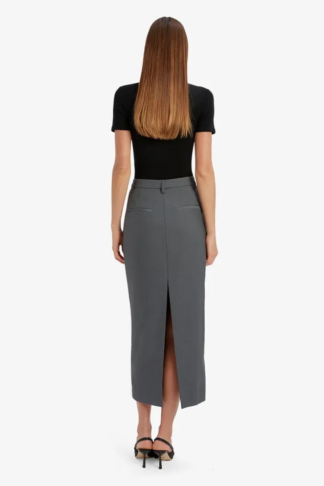 Women Bardot Skirts Amiah Mid Rise Maxi Skirt In Dark Grey Dark Grey Women Bardot Skirts Amiah Mid Rise Maxi Skirt In Dark Grey Dark Grey