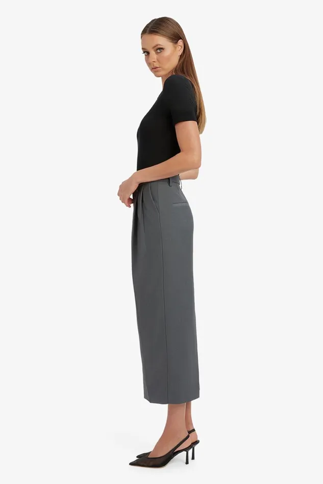 Women Bardot Skirts Amiah Mid Rise Maxi Skirt In Dark Grey Dark Grey Women Bardot Skirts Amiah Mid Rise Maxi Skirt In Dark Grey Dark Grey