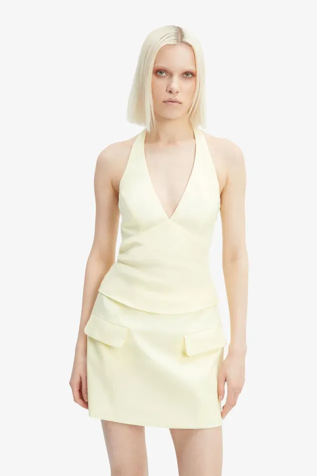 Women Bardot Skirts Delphi Linen Mini Skirt In Canary Yellow Canary Yellow Women Bardot Skirts Delphi Linen Mini Skirt In Canary Yellow Canary Yellow