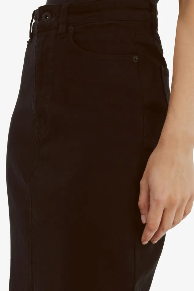 Women Bardot Skirts Evianna Denim Maxi Skirt In Black Black Women Bardot Skirts Evianna Denim Maxi Skirt In Black Black