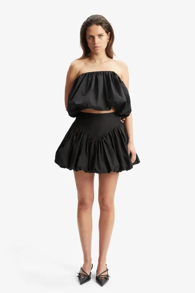 Women Bardot Skirts Lissett Poplin Mini Skirt In Black Black Women Bardot Skirts Lissett Poplin Mini Skirt In Black Black