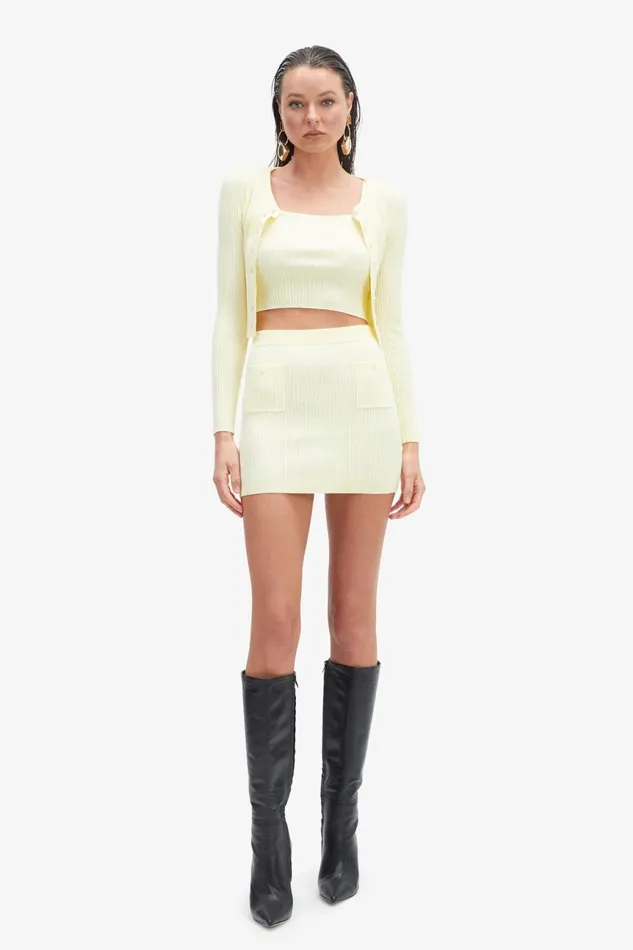 Women Bardot Skirts Sarita Knit Skirt In Canary Yellow Canary Yellow Women Bardot Skirts Sarita Knit Skirt In Canary Yellow Canary Yellow