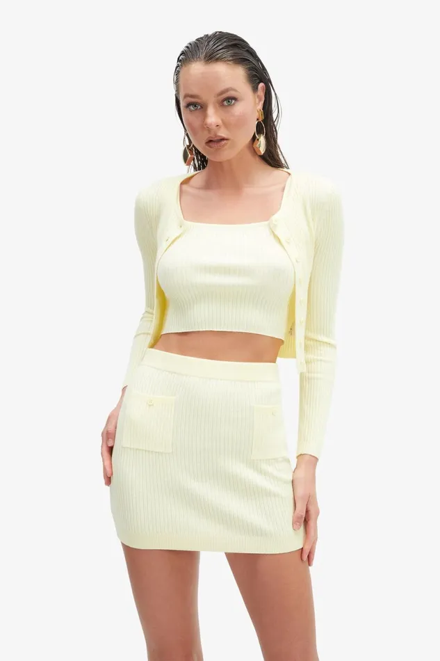 Women Bardot Skirts Sarita Knit Skirt In Canary Yellow Canary Yellow Women Bardot Skirts Sarita Knit Skirt In Canary Yellow Canary Yellow