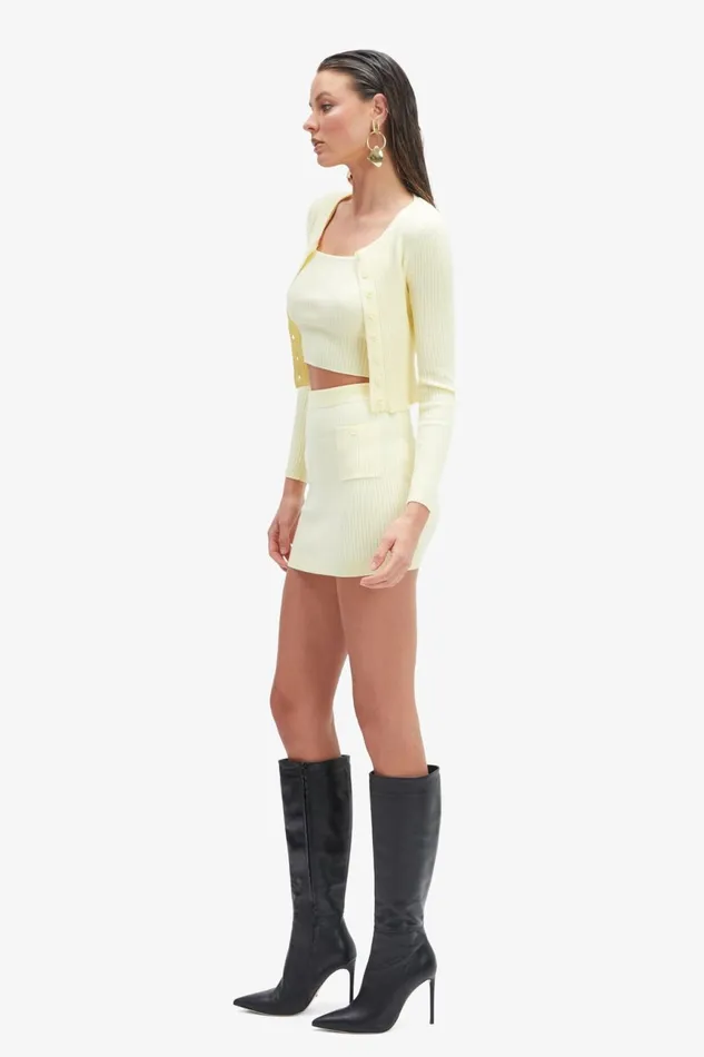 Women Bardot Skirts Sarita Knit Skirt In Canary Yellow Canary Yellow Women Bardot Skirts Sarita Knit Skirt In Canary Yellow Canary Yellow