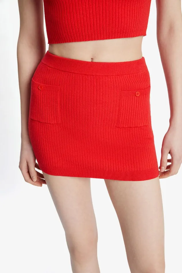 Women Bardot Skirts Sarita Knit Skirt In Deep Red Deep Red Women Bardot Skirts Sarita Knit Skirt In Deep Red Deep Red