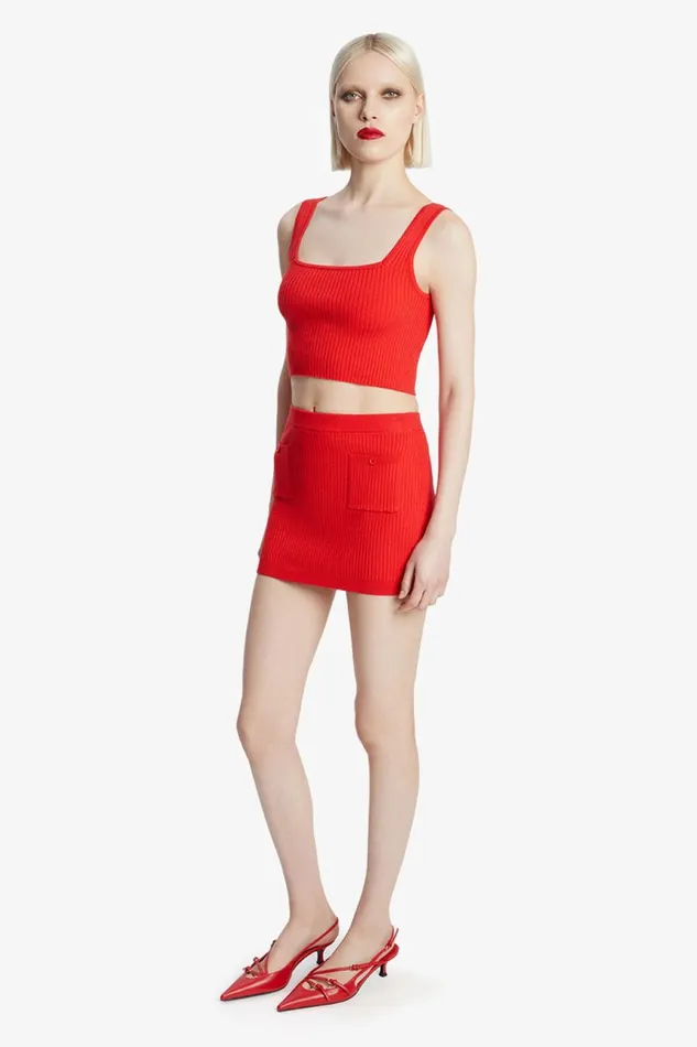 Women Bardot Skirts Sarita Knit Skirt In Deep Red Deep Red Women Bardot Skirts Sarita Knit Skirt In Deep Red Deep Red