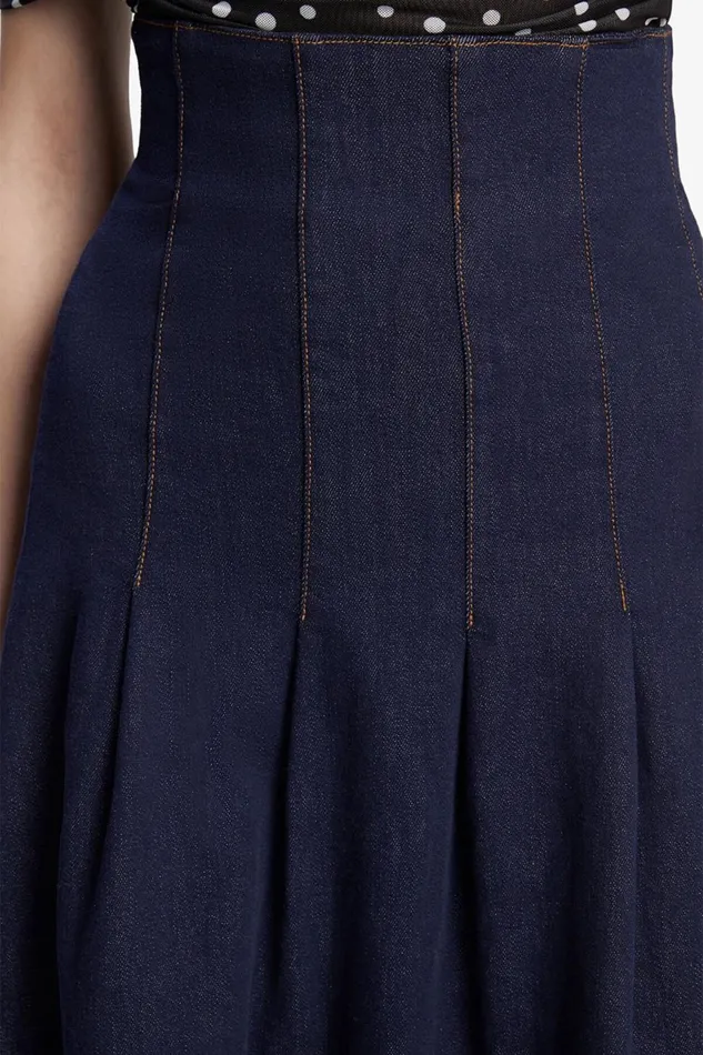 Women Bardot Skirts Zeta Denim Midi Skirt In Dark Dark Women Bardot Skirts Zeta Denim Midi Skirt In Dark Dark