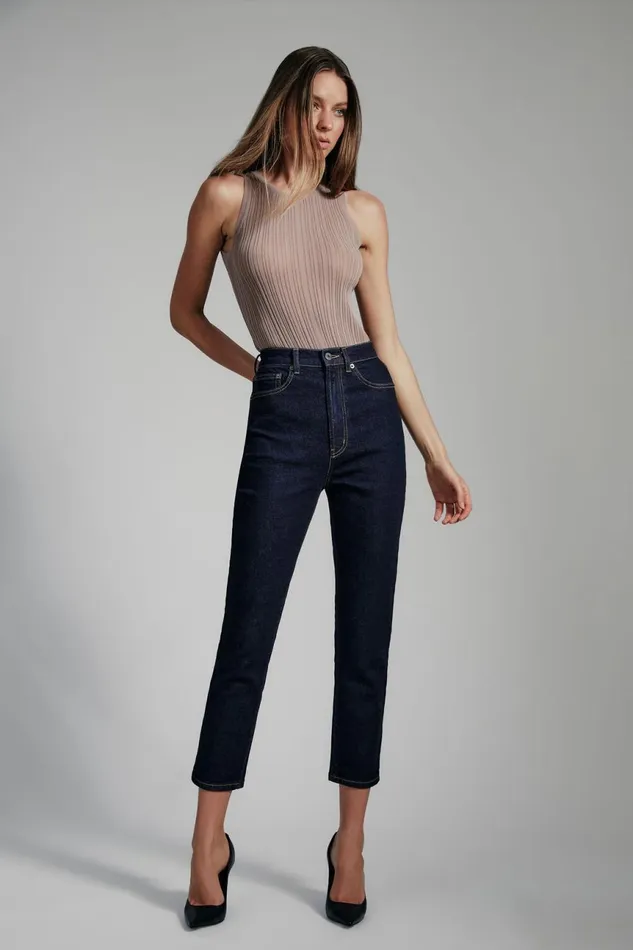 Women Bardot Straight Jean Heidi Straight Leg Jeans In Dark Dark