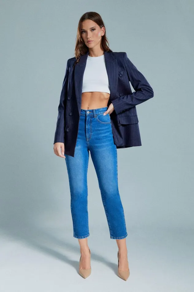Women Bardot Straight Jean Heidi Straight Leg Jeans In Dark Denim Dark Denim