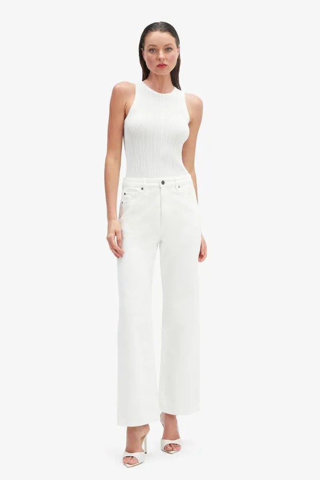 Women Bardot Straight Jean Pia Straight Jeans In Ivory Ivory Women Bardot Straight Jean Pia Straight Jeans In Ivory Ivory