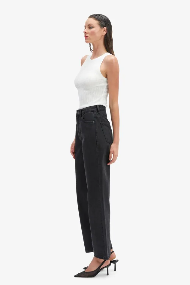 Women Bardot Wide Jean Cindy Wide Full Leg Jeans In Washed Black Washed Black Women Bardot Wide Jean Cindy Wide Full Leg Jeans In Washed Black Washed Black