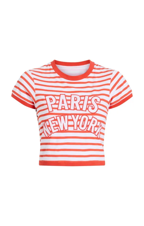 Women Becka Tee Whitecherrytomato Cinq Sept Tees