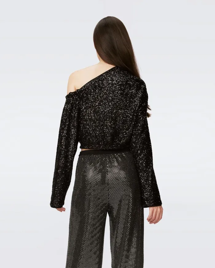 Women Belle Top Black DVF Tops