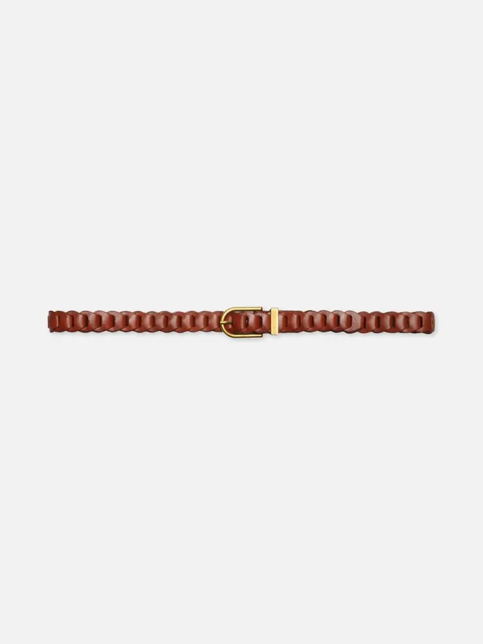 Women Belts FRAME Braided Belt 8212 Whiskey