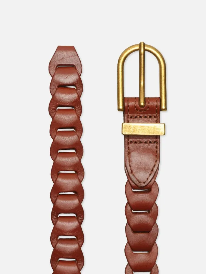 Women Belts FRAME Braided Belt 8212 Whiskey
